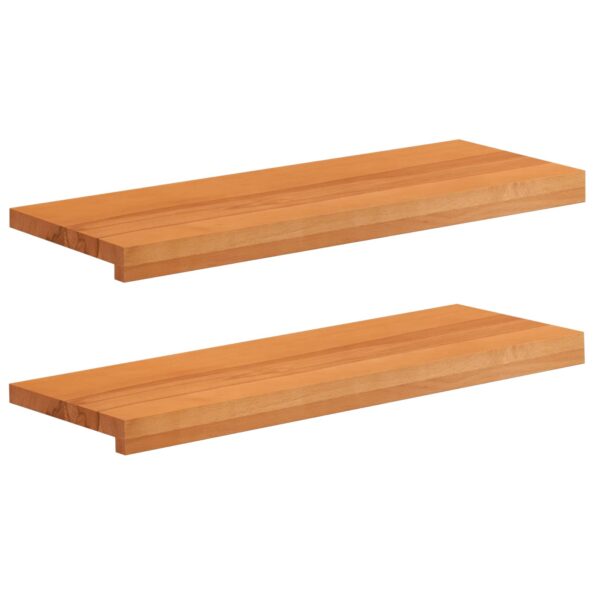 vidaXL Nášľapy na schody 2 ks 70 x 25 x 2 cm Svetlohnedá – Obrázok 2