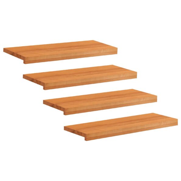 vidaXL Nášľapy na schody 4 ks 70 x 25 x 2 cm Svetlohnedá – Obrázok 2