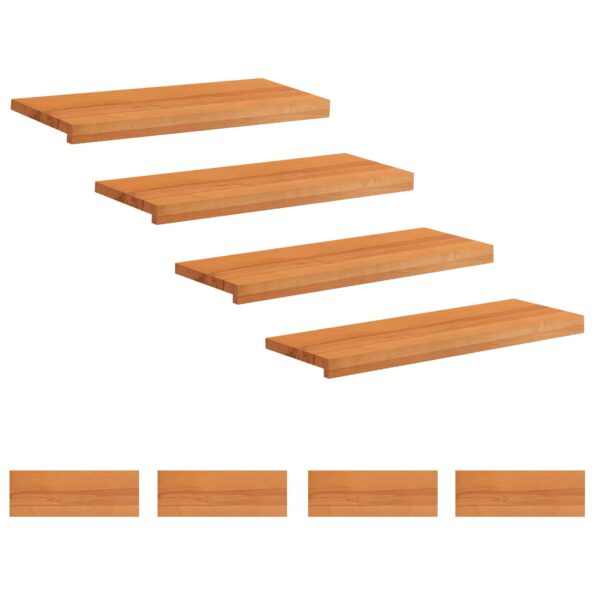 vidaXL Nášľapy na schody 8 ks 70 x 25 x 2 cm Svetlohnedá – Obrázok 2