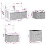 vidaXL Sada pohoviek 6 ks Čierna a modrá 55 x 55 x 37 cm – Obrázok 12