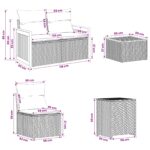 vidaXL Sada pohoviek 6 ks Čierna a modrá 55 x 55 x 37 cm – Obrázok 12