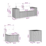 vidaXL Sada pohoviek 5 ks Hnedá a červená 200 x 200 x 85 cm – Obrázok 11