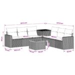 vidaXL Sada pohoviek 8 ks Čierna a modrá 55 x 55 x 37 cm – Obrázok 11
