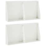 vidaXL Oporný múr 4 ks 40 x 12 x 50 cm Oceľ Biela