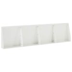 vidaXL Oporný múr 4 ks 40 x 12 x 50 cm Oceľ Biela – Obrázok 2