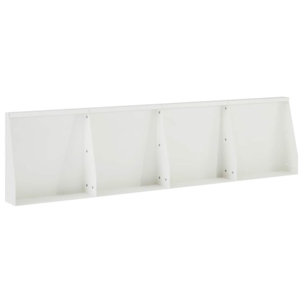 vidaXL Oporný múr 4 ks 40 x 12 x 50 cm Oceľ Biela – Obrázok 2