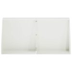 vidaXL Oporný múr 4 ks 40 x 12 x 50 cm Oceľ Biela – Obrázok 3