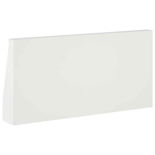 vidaXL Oporný múr 4 ks 40 x 12 x 50 cm Oceľ Biela – Obrázok 5