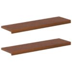 vidaXL Schodový rošt 2 ks 100 x 30 x 2 cm Tmavohnedá – Obrázok 2