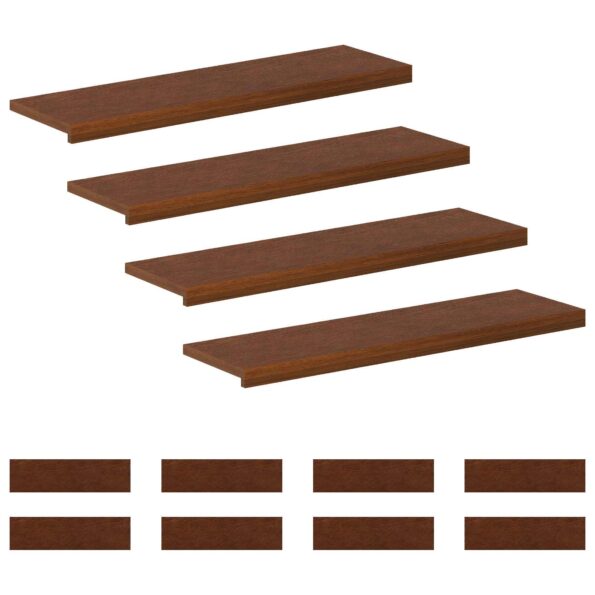 vidaXL Schodový rošt 12 ks 100 x 30 x 2 cm Tmavohnedá – Obrázok 2