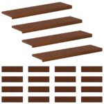 vidaXL Schodový rošt 20 ks 100 x 30 x 2 cm Tmavohnedá – Obrázok 2