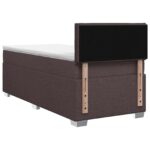 vidaXL Posteľ boxspring s matracom Tmavohnedá 90 x 200 cm Látka – Obrázok 7
