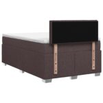 vidaXL Posteľ boxspring s matracom Tmavohnedá 120 x 190 cm Látka – Obrázok 8
