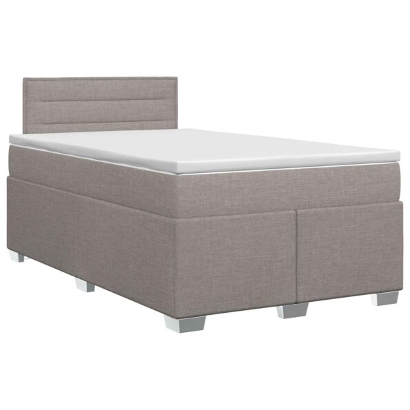 vidaXL Posteľ boxspring s matracom Sivohnedá 120 x 190 cm Látka – Obrázok 2