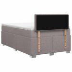 vidaXL Posteľ boxspring s matracom Sivohnedá 120 x 190 cm Látka – Obrázok 8
