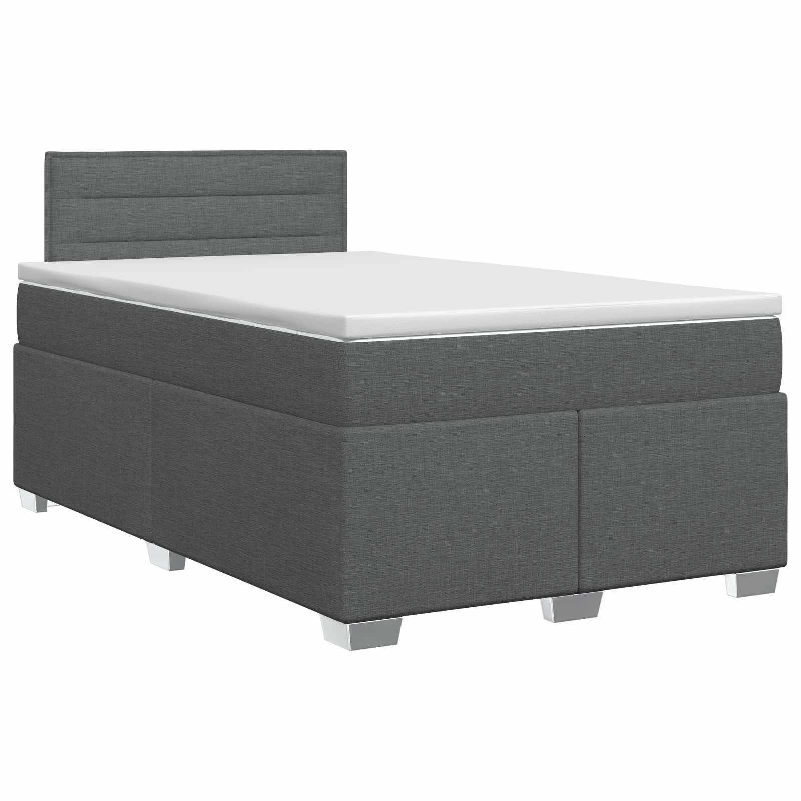 3450447_1.jpg vidaXL Posteľ boxspring s matracom Tmavosivá 120 x 200 cm Látka – Obrázok 1
