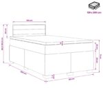 vidaXL Posteľ boxspring s matracom Sivohnedá 120 x 200 cm Látka – Obrázok 11