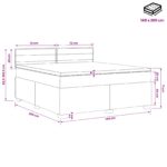 vidaXL Posteľ boxspring s matracom Tmavohnedá 140 x 200 cm Látka – Obrázok 10