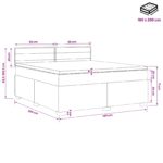 vidaXL Posteľ boxspring s matracom Sivohnedá 180 x 200 cm Látka – Obrázok 10