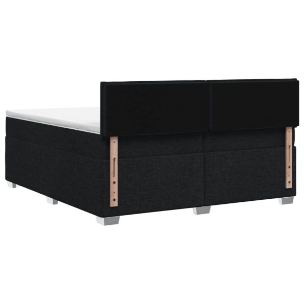 vidaXL Posteľ boxspring s matracom Čierna 200 x 200 cm Látka – Obrázok 8