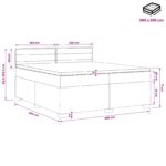 vidaXL Posteľ boxspring s matracom Tmavohnedá 200 x 200 cm Látka – Obrázok 10