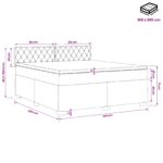 vidaXL Posteľ boxspring s matracom Tmavozelená 160 x 200 cm Zamat – Obrázok 11
