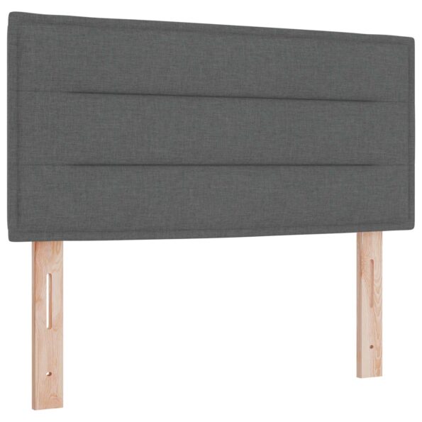 vidaXL Posteľ boxspring s matracom Tmavosivá 90 x 190 cm Látka – Obrázok 3