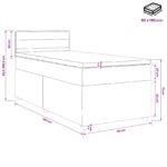 vidaXL Posteľ boxspring s matracom Sivohnedá 90 x 190 cm Látka – Obrázok 11