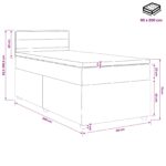 vidaXL Posteľ boxspring s matracom Krémová 90 x 200 cm Látka – Obrázok 10