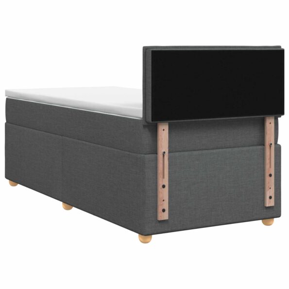vidaXL Posteľ boxspring s matracom Tmavosivá 100 x 200 cm Látka – Obrázok 8