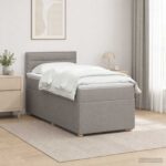 vidaXL Posteľ boxspring s matracom Sivohnedá 100 x 200 cm Látka