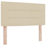 vidaXL Posteľ boxspring s matracom Krémová 100 x 200 cm Látka – Obrázok 3