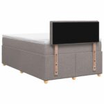 vidaXL Posteľ boxspring s matracom Sivohnedá 120 x 190 cm Látka – Obrázok 8
