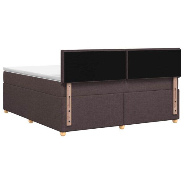 vidaXL Posteľ boxspring s matracom Tmavohnedá 140 x 200 cm Látka – Obrázok 8