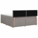 vidaXL Posteľ boxspring s matracom Sivohnedá 160 x 200 cm Látka – Obrázok 7