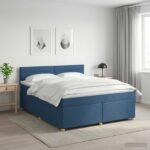 vidaXL Posteľ boxspring s matracom Modrá 160 x 200 cm Látka – Obrázok 11