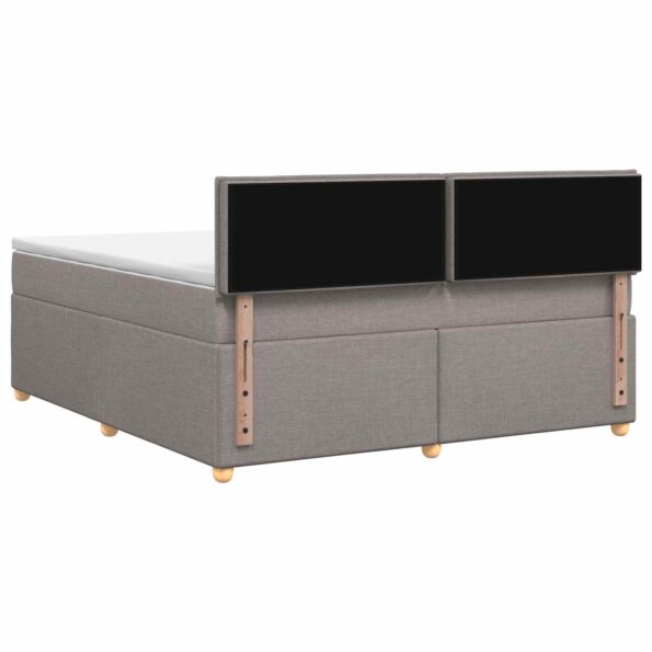 vidaXL Posteľ boxspring s matracom Sivohnedá 180 x 200 cm Látka – Obrázok 7