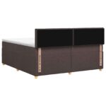 vidaXL Posteľ boxspring s matracom Tmavohnedá 200 x 200 cm Látka – Obrázok 7
