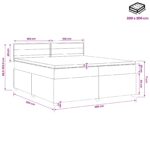 vidaXL Posteľ boxspring s matracom Krémová 200 x 200 cm Látka – Obrázok 10
