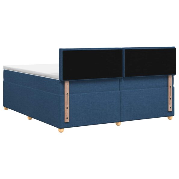 vidaXL Posteľ boxspring s matracom Modrá 200 x 200 cm Látka – Obrázok 8