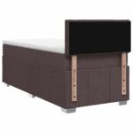 vidaXL Posteľ boxspring s matracom Tmavohnedá 90 x 200 cm Látka – Obrázok 7