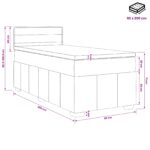 vidaXL Posteľ boxspring s matracom Sivohnedá 90 x 200 cm Látka – Obrázok 10