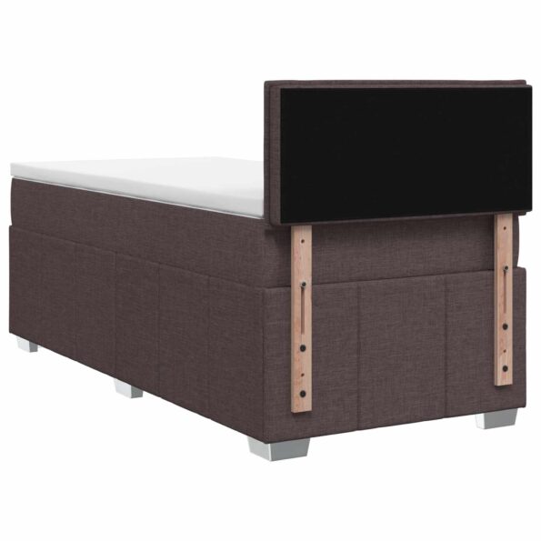 vidaXL Posteľ boxspring s matracom Tmavohnedá 100 x 200 cm Látka – Obrázok 8