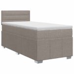 vidaXL Posteľ boxspring s matracom Sivohnedá 100 x 200 cm Látka – Obrázok 2