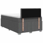 vidaXL Posteľ boxspring s matracom Tmavosivá 120 x 190 cm Látka – Obrázok 8