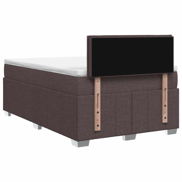 vidaXL Posteľ boxspring s matracom Tmavohnedá 120 x 190 cm Látka – Obrázok 8