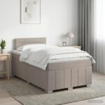 vidaXL Posteľ boxspring s matracom Sivohnedá 120 x 190 cm Látka