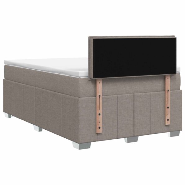 vidaXL Posteľ boxspring s matracom Sivohnedá 120 x 190 cm Látka – Obrázok 7