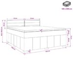 vidaXL Posteľ boxspring s matracom Tmavohnedá 140 x 200 cm Látka – Obrázok 10