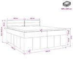 vidaXL Posteľ boxspring s matracom Sivohnedá 200 x 200 cm Látka – Obrázok 10